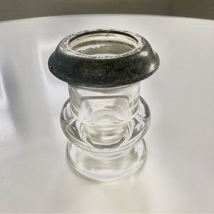 Vintage Amston Sterling Silver with Crystal Body Toothpick Holder